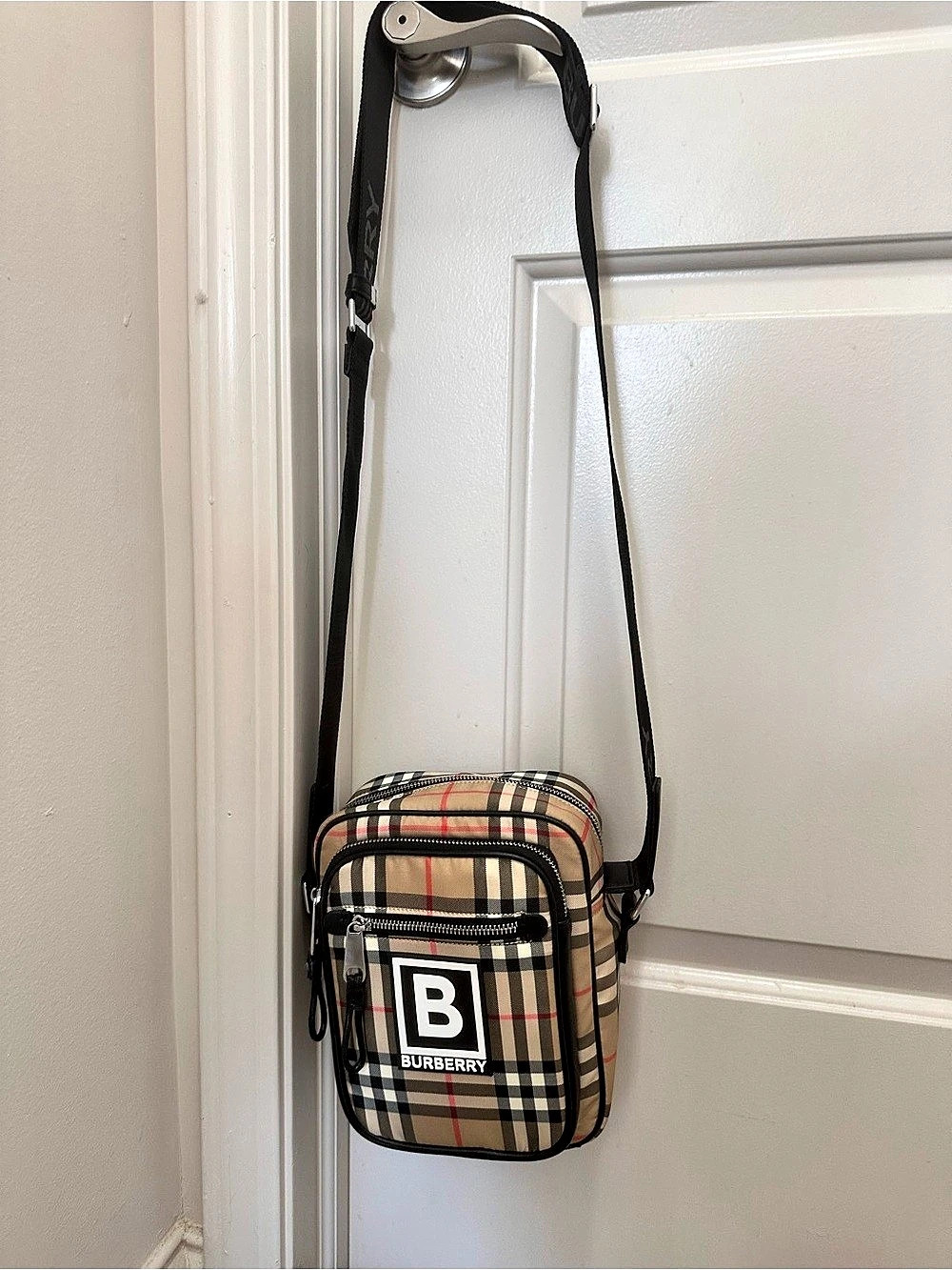 Burberry Plaid Crossbody Bag Brown & Black